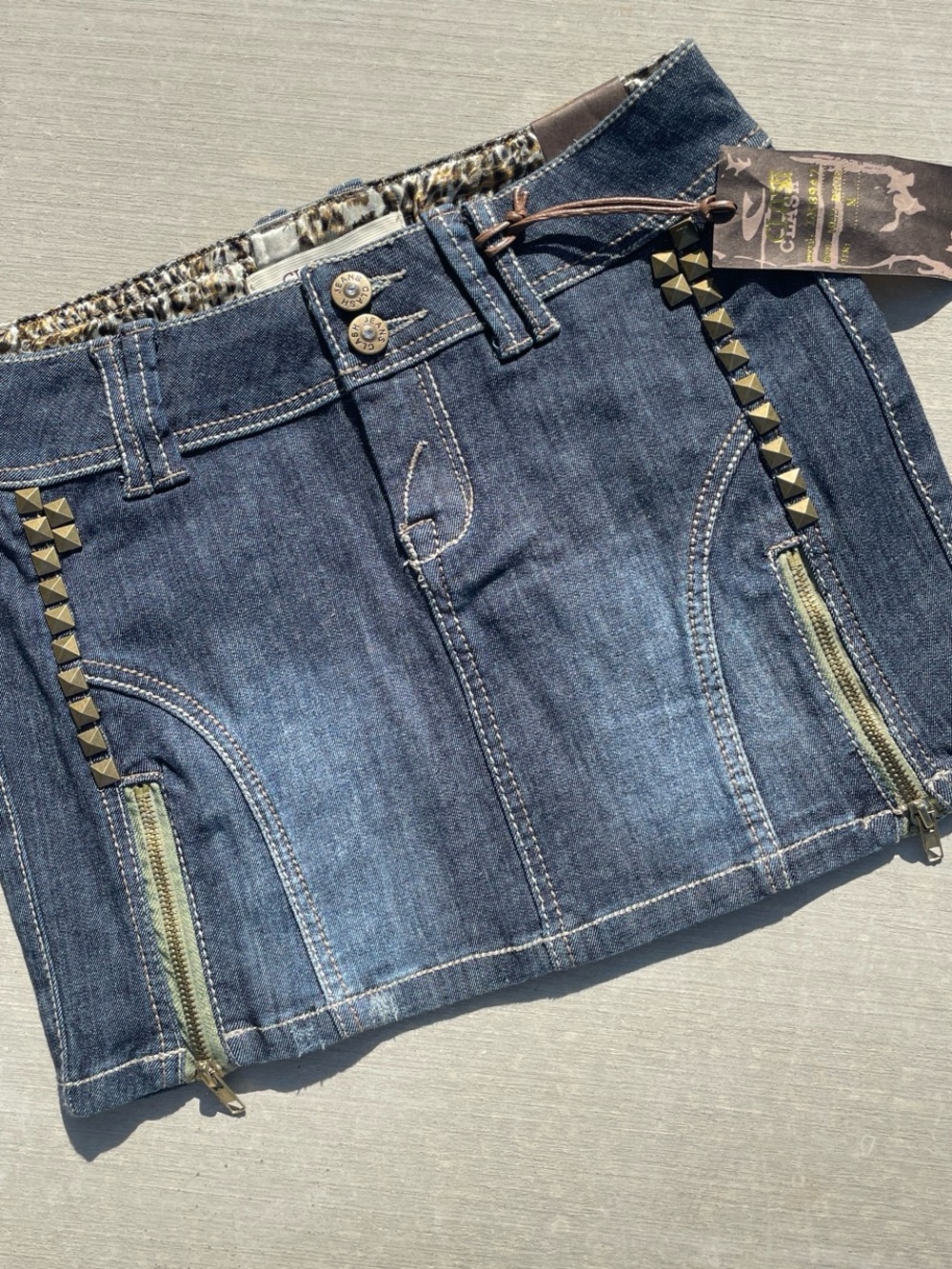 90’s Punk Jean Mini-Skirt
